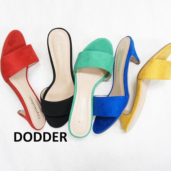 Last 1! City Class Royal Blue Kitten Heel Mule 7 - Picture 4 of 8